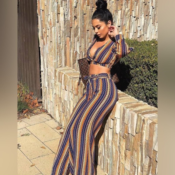 BRAND NEW 🔥 FASHION NOVA ISLAND IN THE SUN MATCHING SET (crop top and pants) - Picture 15 of 16